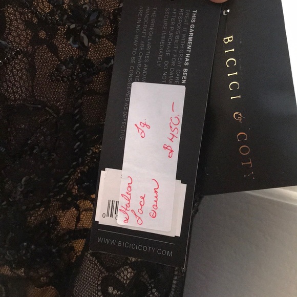 NWT Bicici & Coty Black Hand Beaded Evening dress - Picture 5 of 8